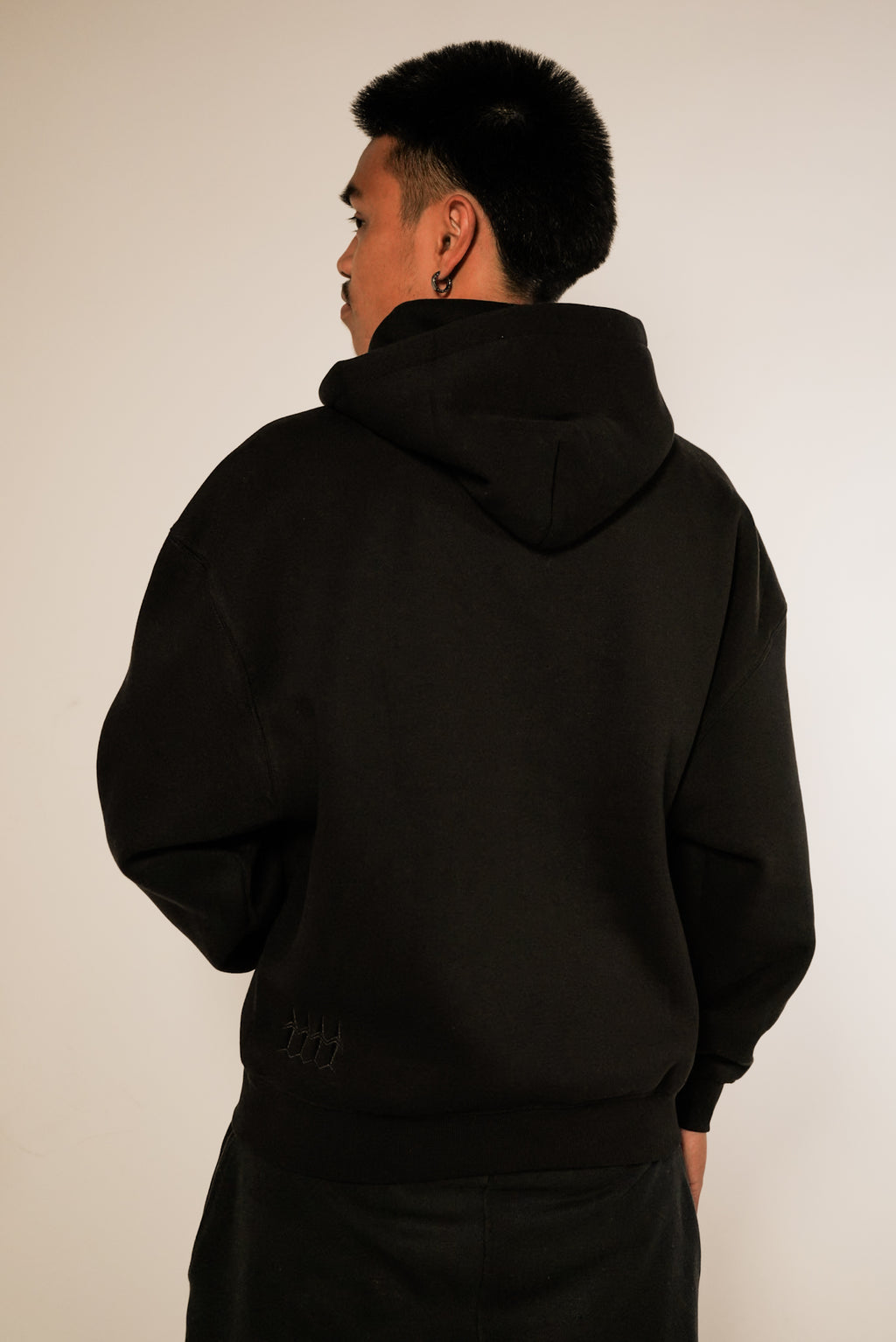 WaveBreaker 4 Star Black Embroidered Hoodie