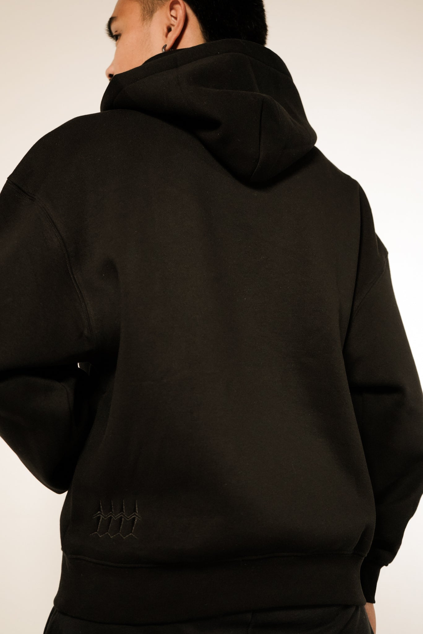 WaveBreaker 4 Star Black Embroidered Hoodie