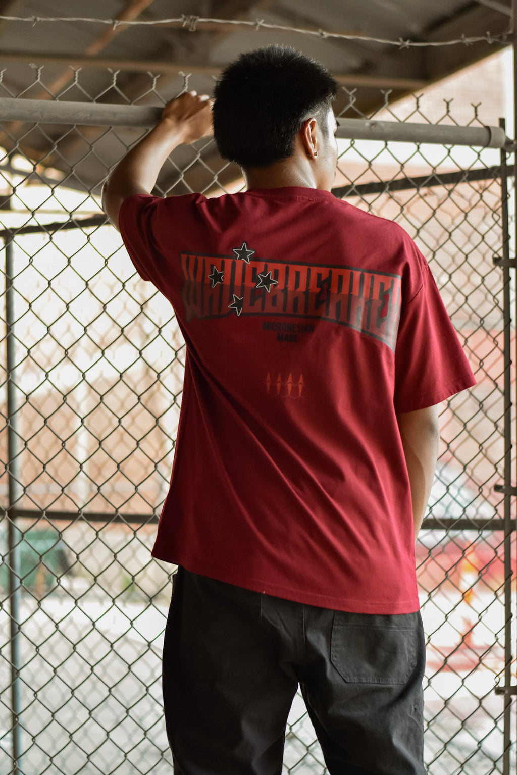 (CLEARANCE) WaveBreaker Maroon 4 Star Tee