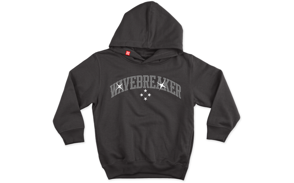 WaveBreaker 4 Star Black Embroidered Hoodie