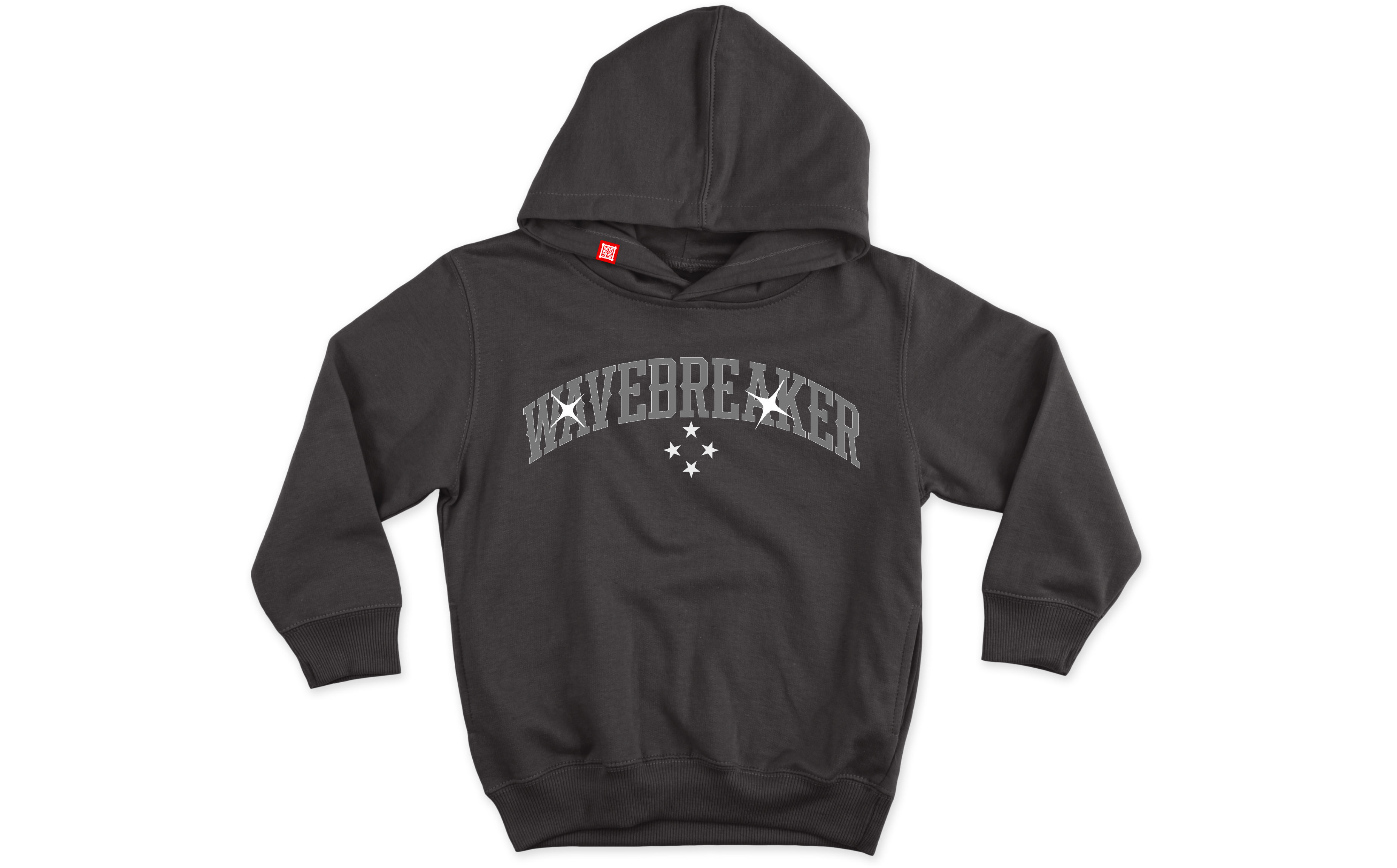 WaveBreaker 4 Star Black Embroidered Hoodie