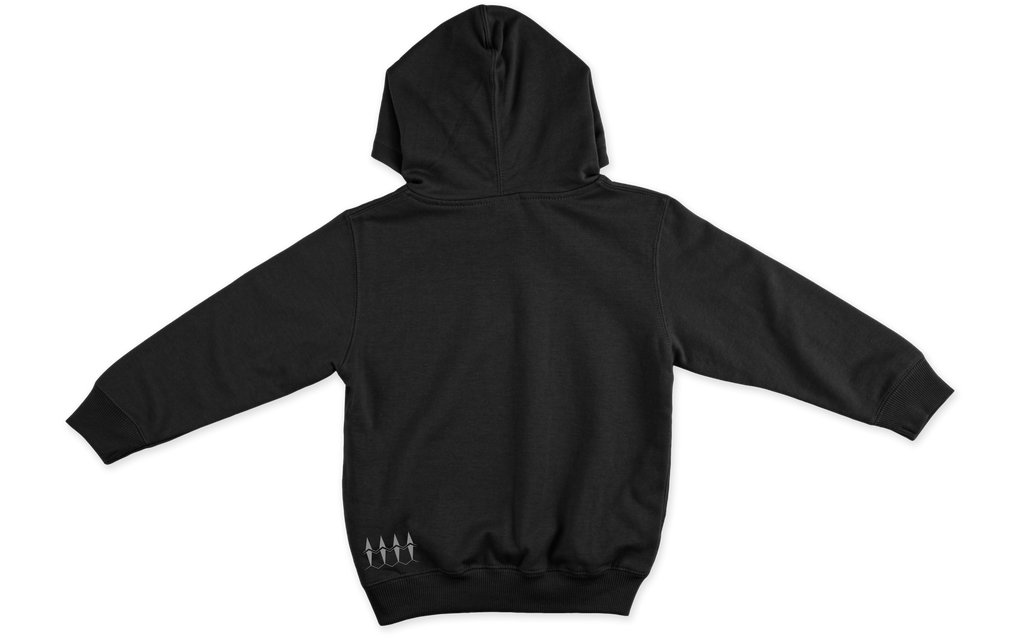 WaveBreaker 4 Star Black Embroidered Hoodie