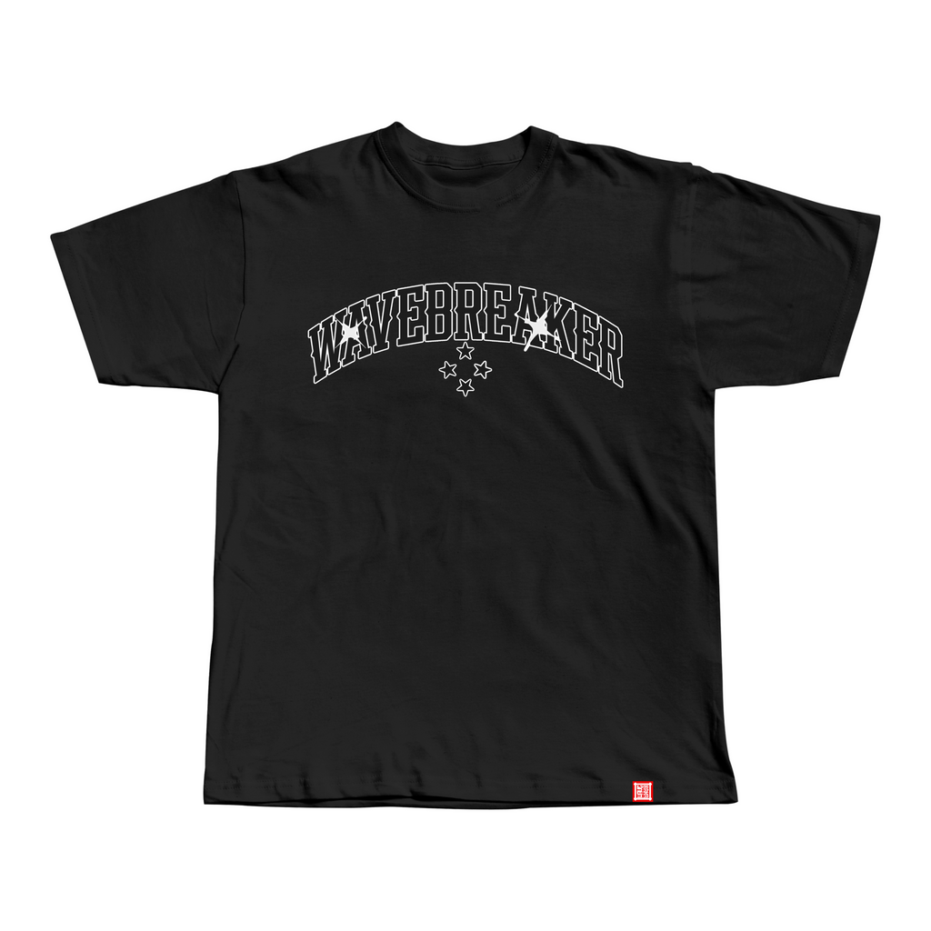 (CLEARANCE) WaveBreaker Black 4 Star Tee
